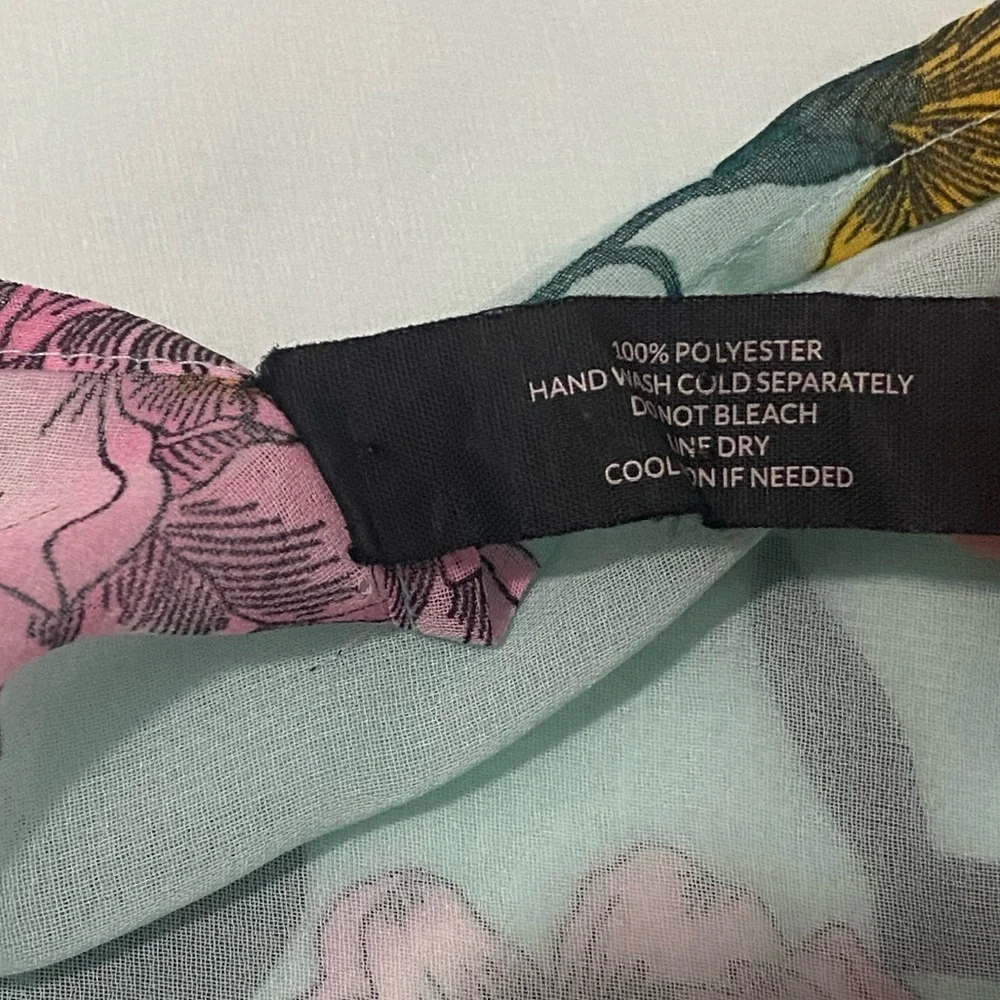 Lane Bryant sheer teal floral kimono size 18/20 - Picture 5 of 5